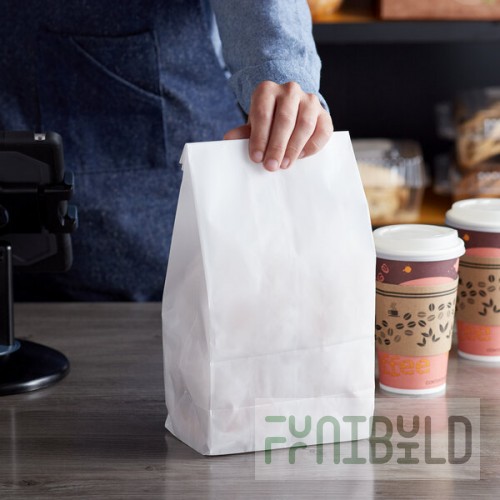 Bagcraft Packaging 300298 8 lb. Dubl-Wax® White Bag - 1,000/Case