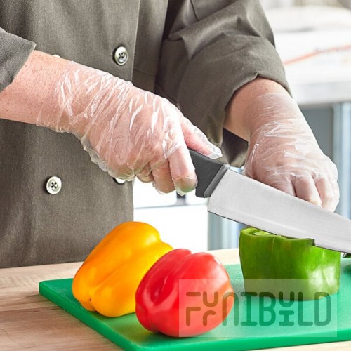 RediBag USA 100-Count Disposable Poly Gloves for Food Service - Large - 10,000/Case