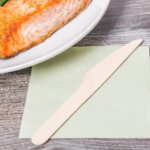Eco-gecko Heavy Weight Disposable Wooden Knife - 1,000/Case Eco-gecko Heavy Weight Disposable Wooden Knife - 1,000/Case