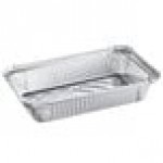 Choice 2 lb. Oblong Foil Take-Out Container with Dome Lid - 250/Case