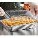 Choice 2 lb. Oblong Foil Take-Out Container with Dome Lid - 250/Case