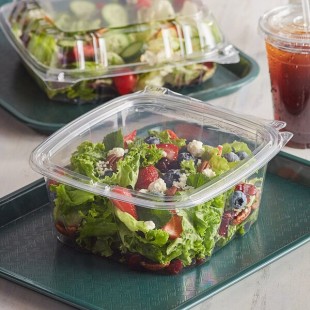 Dart ClearPac SafeSeal 64 oz. Tamper-Resistant, Tamper-Evident Hinged Container with Flat Lid - 200/Case Dart ClearPac SafeSeal 64 oz. Tamper-Resistant, Tamper-Evident Hinged Container with Flat Lid - 200/Case