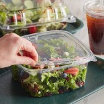 Dart ClearPac SafeSeal 64 oz. Tamper-Resistant, Tamper-Evident Hinged Container with Flat Lid - 200/Case Dart ClearPac SafeSeal 64 oz. Tamper-Resistant, Tamper-Evident Hinged Container with Flat Lid - 200/Case