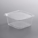 Dart ClearPac SafeSeal 64 oz. Tamper-Resistant, Tamper-Evident Hinged Container with Flat Lid - 200/Case Dart ClearPac SafeSeal 64 oz. Tamper-Resistant, Tamper-Evident Hinged Container with Flat Lid - 200/Case