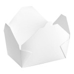 Choice White Microwavable Folded Paper #4 Take-Out Customizable Container 7 3/4 Choice White Microwavable Folded Paper #4 Take-Out Customizable Container 7 3/4