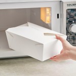 Choice White Microwavable Folded Paper #4 Take-Out Customizable Container 7 3/4 Choice White Microwavable Folded Paper #4 Take-Out Customizable Container 7 3/4