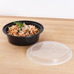 Pactiv Newspring NC729B 32 oz. Black VERSAtainer Round Microwavable Container with Lid - 150/Case