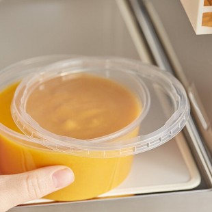 Choice Microwavable Translucent Customizable Recessed-Fit Deli Lid - 500/Case