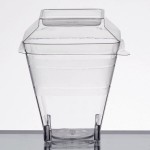 Fineline Wavetrends 1102-L Clear PET Dome Lid for 2 oz. Square Shot Glass - 1,000/Case