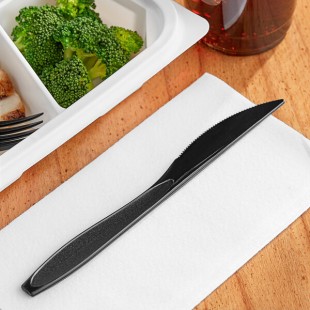Solo Impress Heavy Weight Black Plastic Knife - 1,000/Case Solo Impress Heavy Weight Black Plastic Knife - 1,000/Case