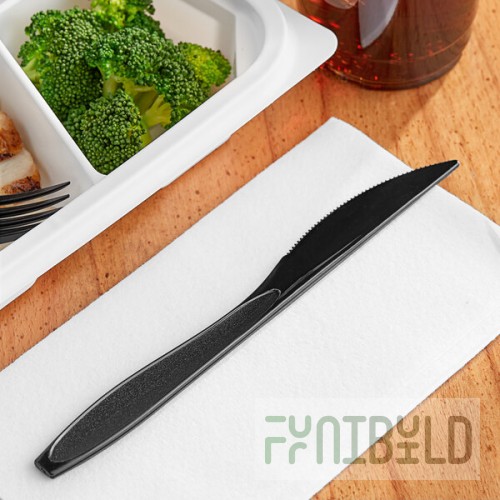 Solo Impress Heavy Weight Black Plastic Knife - 1,000/Case