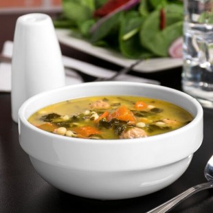 Libbey Slenda 13 oz. Royal Rideau White Stacking Porcelain Soup and Cereal Bowl - Sample Libbey Slenda 13 oz. Royal Rideau White Stacking Porcelain Soup and Cereal Bowl - Sample