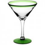 Acopa Tropic 24 oz. Martini Glass with Green Rim and Base - Sample Acopa Tropic 24 oz. Martini Glass with Green Rim and Base - Sample