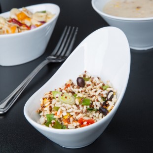 Libbey BW-6706 Chef's Selection II 6.5 oz. Ultra Bright White Porcelain Riviera Bowl - 24/Case