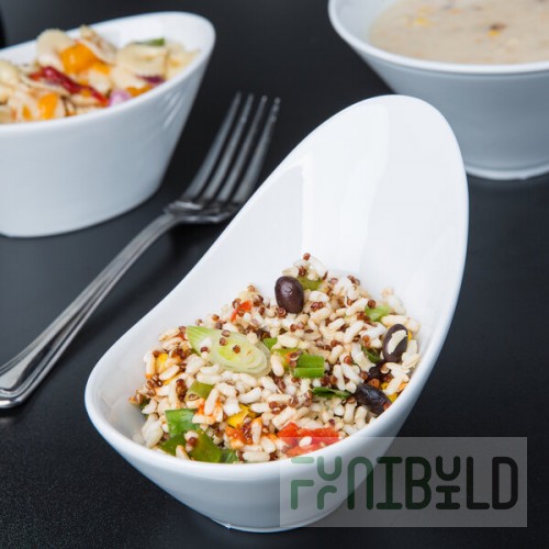 Libbey BW-6706 Chef's Selection II 6.5 oz. Ultra Bright White Porcelain Riviera Bowl - 24/Case