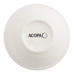 Acopa 3.5 oz. Ivory (American White) Rolled Edge Stoneware Fruit Bowl / Monkey Dish - 36/Case