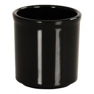 Cal-Mil 1950-16-13 Black 16 oz. Round Melamine Condiment Jar