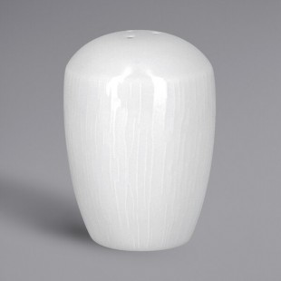 RAK Porcelain Soul Bright White Embossed Porcelain Salt Shaker - 6/Case RAK Porcelain Soul Bright White Embossed Porcelain Salt Shaker - 6/Case