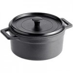 Elite Global Solutions RFP-4 Illogical 4 oz. Faux Cast Iron Melamine Fry Pan Ramekin - 6/Case