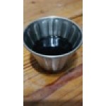 American Metalcraft 2.5 oz. Fluted Stainless Steel Sauce Cup - 12/Case