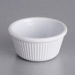 Acopa 3 oz. Red Fluted Melamine Ramekin - 12/Case