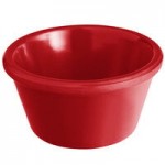 Acopa 3 oz. Red Fluted Melamine Ramekin - 12/Case