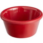 Acopa 3 oz. Red Fluted Melamine Ramekin - 12/Case