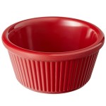 Acopa 3 oz. Red Fluted Melamine Ramekin - 12/Case