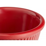 Acopa 3 oz. Red Fluted Melamine Ramekin - 12/Case