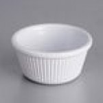 Acopa 3 oz. Red Fluted Melamine Ramekin - 12/Case