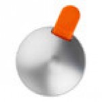 TableCraft 12683 Chrome-Plated Plastic Lid with Orange / Decaf Thumb Press for Stainless Steel Coffee Carafe