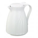 Service Ideas Twist 'N' Serv 20.2 oz. Black Plastic Insulated Coffee Carafe / Server with Push-Button Lid TNSPB06BL