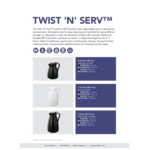 Service Ideas Twist 'N' Serv 20.2 oz. Black Plastic Insulated Coffee Carafe / Server with Push-Button Lid TNSPB06BL