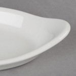 Hall China from Steelite International HL5200ABWA 6 oz. Oval Bright White China Rarebit / Au Gratin Dish - 24/Case Hall China from Steelite International HL5200ABWA 6 oz. Oval Bright White China Rarebit / Au Gratin Dish - 24/Case