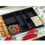 Bon Chef 9517S 64 oz. Black Sandstone Finish Cast Aluminum Straight Sided Rectangular Bowl Bon Chef 9517S 64 oz. Black Sandstone Finish Cast Aluminum Straight Sided Rectangular Bowl
