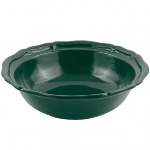 Bon Chef 9054 Queen Anne 10 Qt. Hunter Green Sandstone Finish Cast Aluminum Salad Bowl