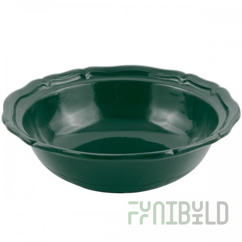 Bon Chef 9054 Queen Anne 10 Qt. Hunter Green Sandstone Finish Cast Aluminum Salad Bowl