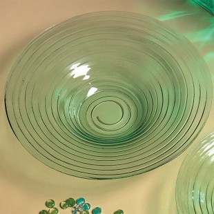 American Metalcraft GBG19 128 oz. Glacier Recycled Green Glass Bowl American Metalcraft GBG19 128 oz. Glacier Recycled Green Glass Bowl