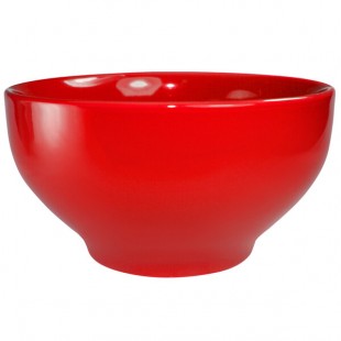 International Tableware Cancun 44 oz. Crimson Red Stoneware Footed Bowl - 12/Case International Tableware Cancun 44 oz. Crimson Red Stoneware Footed Bowl - 12/Case
