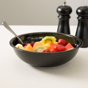 Cambro RSB8CW110 1.65 Qt. Black Camwear® Round Ribbed Bowl Cambro RSB8CW110 1.65 Qt. Black Camwear® Round Ribbed Bowl