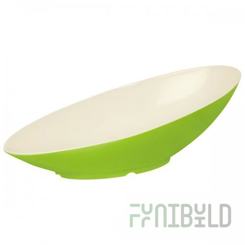 GET B-798-KL Keywest 2.5 Qt. Keylime Oval Slanted Melamine Bowl - 6/Case