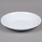 GET B-128-MN-W Minski 4 Qt. White Glazed Textured Wide Rim Melamine Bowl - 6/Case