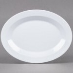 GET B-128-MN-W Minski 4 Qt. White Glazed Textured Wide Rim Melamine Bowl - 6/Case