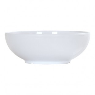 Cal-Mil Emery 47 oz. White Round Melamine Bowl - 6/Case