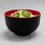 Elite Global Solutions JW4432T Karma 24 oz. Black and Red Round Two-Tone Melamine Bowl - 6/Case Elite Global Solutions JW4432T Karma 24 oz. Black and Red Round Two-Tone Melamine Bowl - 6/Case