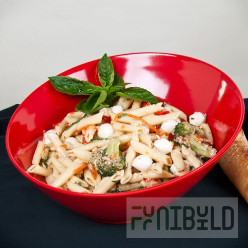 GET B-789-RSP Red Sensation 1.1 Qt. Red Slanted Melamine Bowl