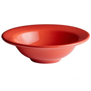 Libbey 903045919 Cantina 12 oz. Cayenne Uncarved Porcelain Grapefruit Bowl - 12/Case Libbey 903045919 Cantina 12 oz. Cayenne Uncarved Porcelain Grapefruit Bowl - 12/Case