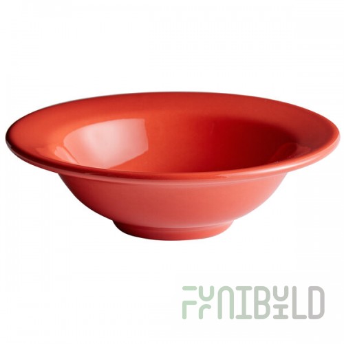 Libbey 903045919 Cantina 12 oz. Cayenne Uncarved Porcelain Grapefruit Bowl - 12/Case