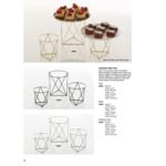 American Metalcraft 3-Piece Stainless Steel Metal Geometric Pizza Stand Set