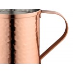 Acopa Alchemy 14 oz. Straight Sided Hammered Copper Moscow Mule Mug - 12/Pack